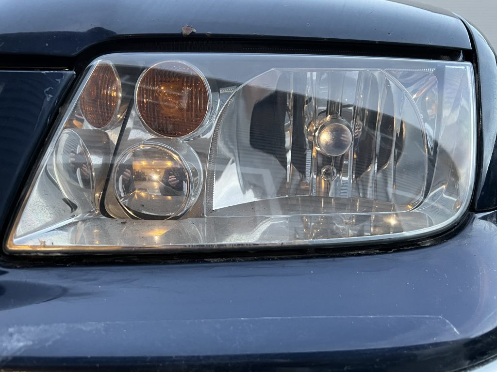 Restored Headlight Using the 3m Ultra Headlight Restoration Kit